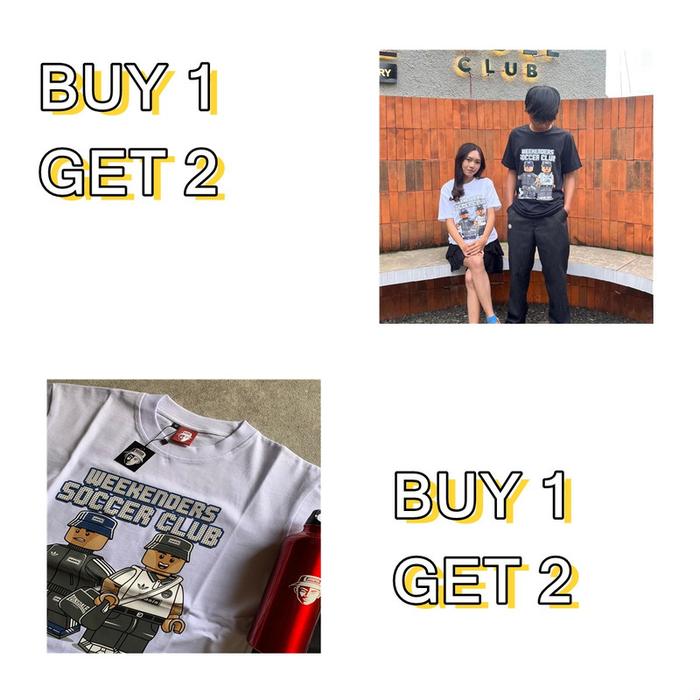 [ANAK KAOS] [BUY 1 GET 2] Kaos Oblong Weekenders Soccer Club Desain Lego | Kaos Distro Sepak Bola Pr