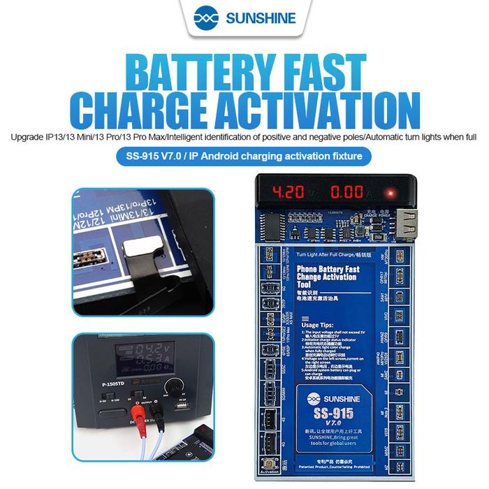SUNSHINE SS-915 V7.0 Universal Battery ation Board for Iphone 12