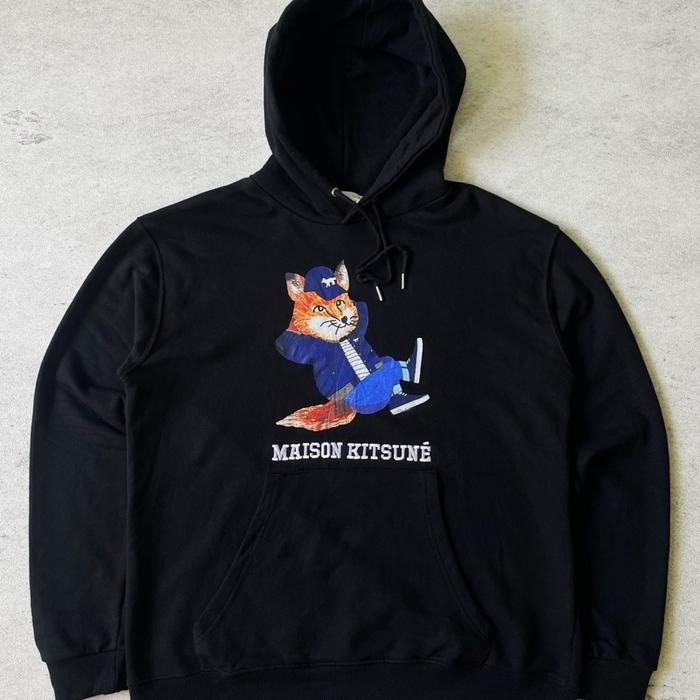 Rare Maison Kitsune chillax fox biglogo hoodie authentic original