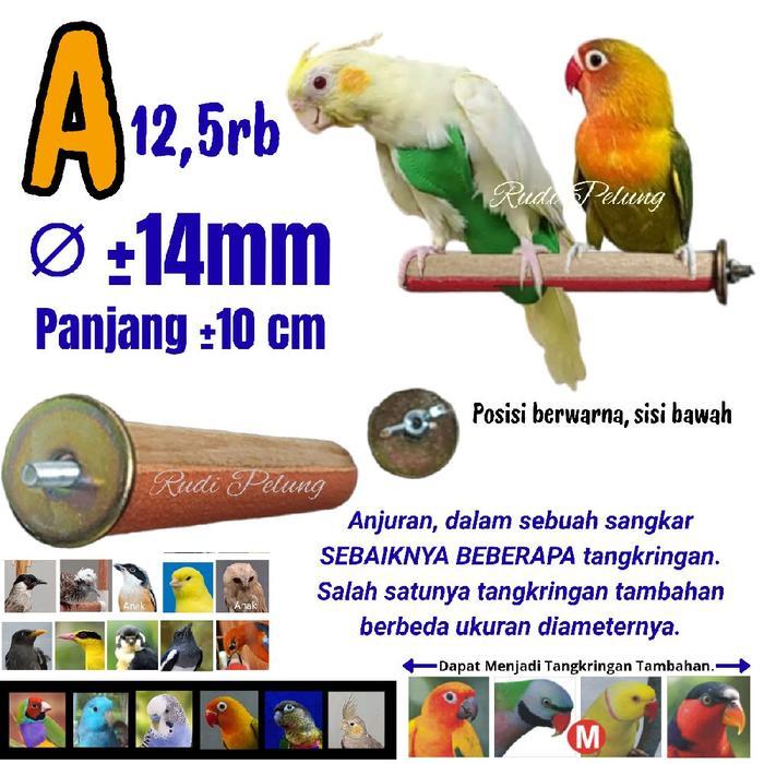 Tangkringan Perch Jepit pedicure burung parrot mengkikis kuku cockatiel love bird sun conure ysc nur