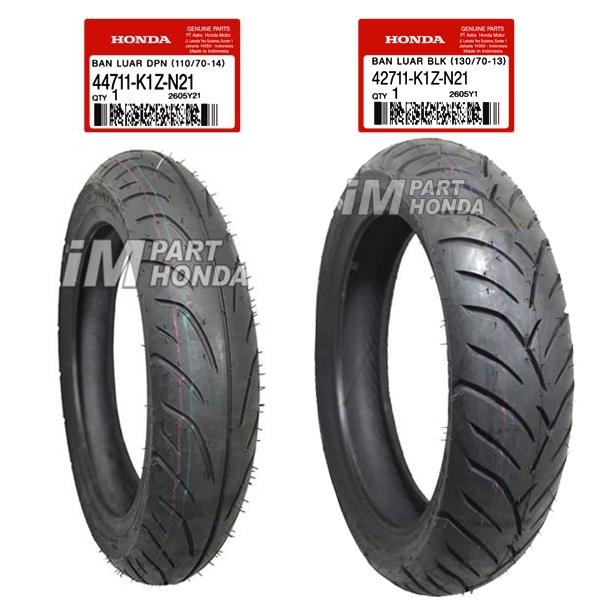 44711-K1Z-N21 42711-K1Z-N21 Ban Depan 110/70-14 Belakang 130/70-13 Tubeless  PCX 160 JKT