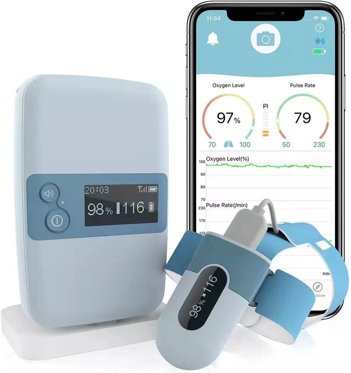 Babylo2 oksimeter Bluetooth, Penyimpanan Data bayi cerdas, Monitor