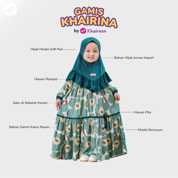 Terlaris Khaireen Gamis Khairina (Etalase 2) Gamis Anak Gamis Anak Rayon Motif Gamis Bayi Balita Gam