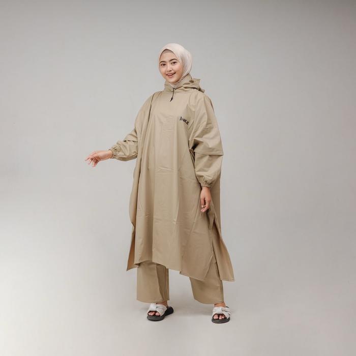 WEJE Jas Hujan Ponco Kelelawar Batman Stelan Celana Pria Wanita Dewasa Jumbo Bahan PVC 025 Tebal Kua