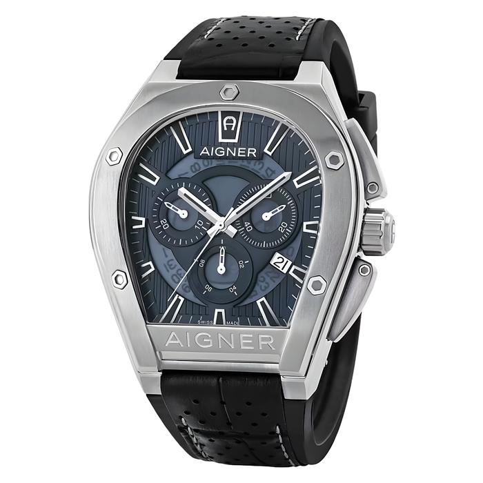 Aigner A150101 Pesaro Jam Tangan Pria Chronograph Blue Black Original