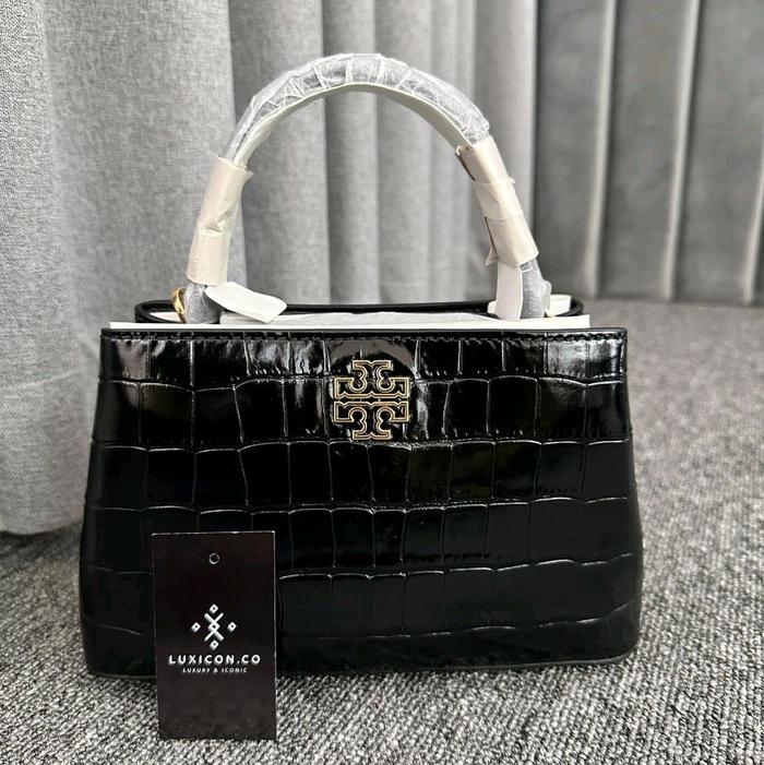 TB Britten Mini Satchel Black Croco