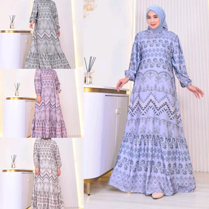 DRESS GAMIS SET HIJAB MODE TERBARU VERGANO BY ORIGINAL