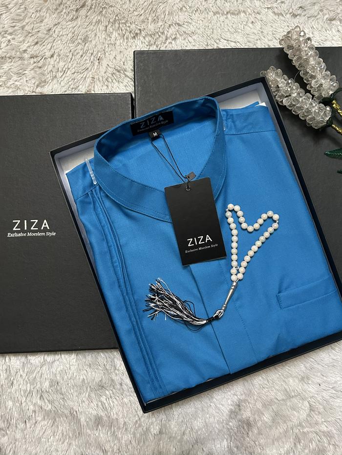 ZIZA Baju Koko Lengan Pendek Pria Biru Tosca