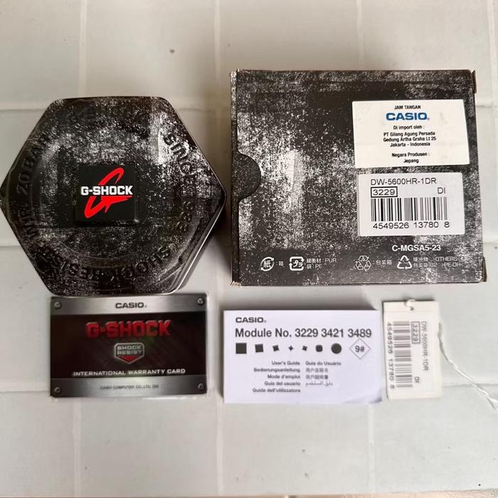 box gshock original dus g shock original box dus kelengkapan g-shock