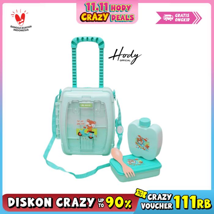 HODY MILIQI - Lunch Box Anak Karakter/Kotak Bekal Anak/Lunch Box Anak Food Grade/Set Lunch Box/YUMMY