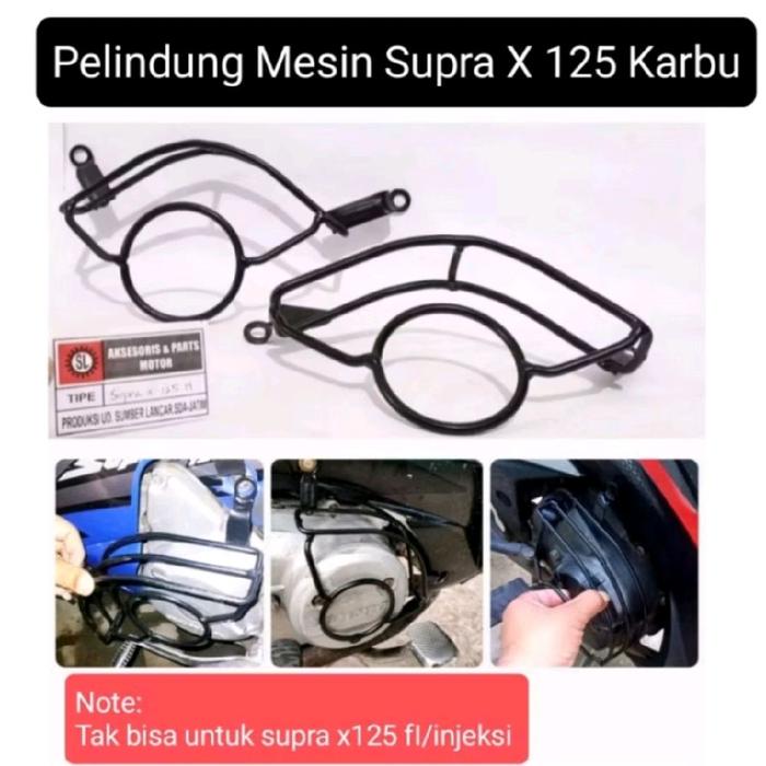 Cover Mesin Supra X 125 Karburator - Aksesori Motor