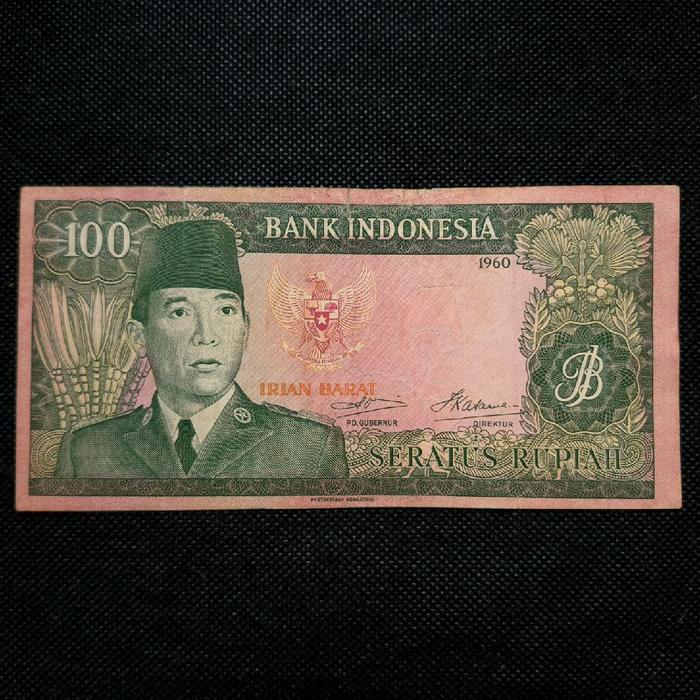 Uang Kertas Kuno 100 Rupiah Soekarno Irian Barat (IRBA) Tahun 1960 - IBY 128519
