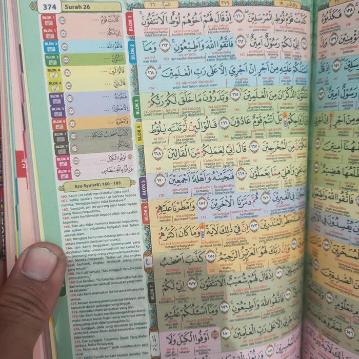 Al Quran Hafazan Perkata Latin 8 Blok Ukuran A5 Tbk