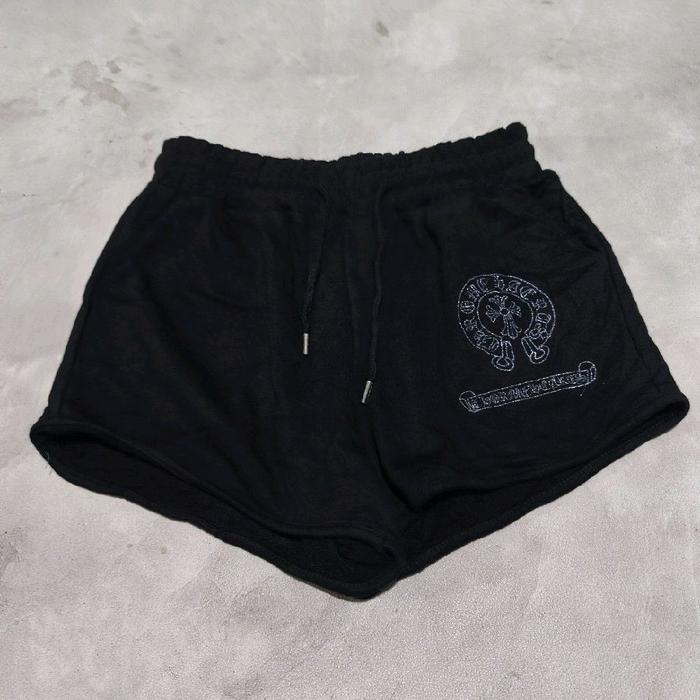 Celana pendek wanita chrome hearts hitam bekas