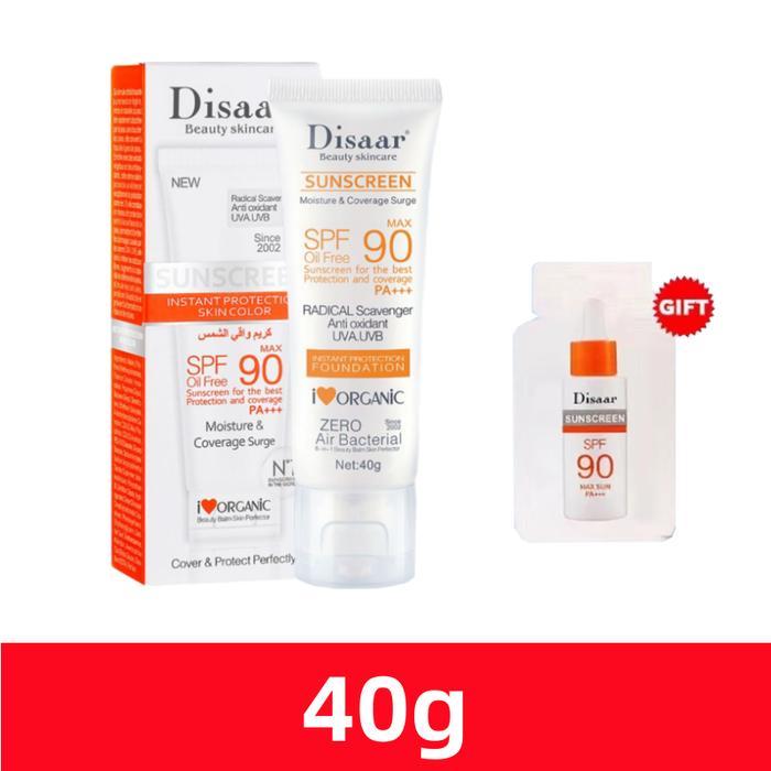 Disaar SPF 90 Sunscreen Badan Wajah UV Protection 40g 80g - Mengandung Filter UVA & UVB untuk Melind