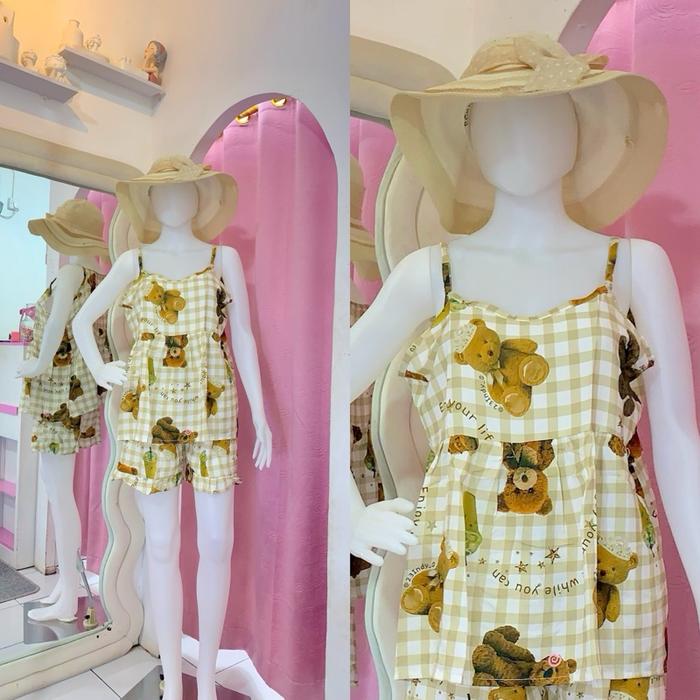 SET YUKENSI Homedress by AaUnderwear  Untuk cantik di rumah Bahan rayon premium Ld 125 Pb 65 Lingkar