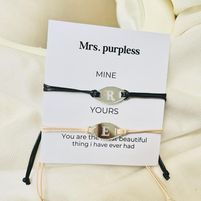 Gelang huruf || Gelang couple inisial || Gelang huruf aesthetic