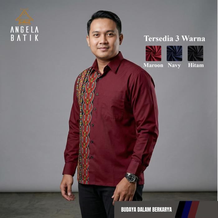 Angela Batik | Kemeja Batik Toraja Lengan Panjang Pria | Batik Motif Toraja Pria TR2