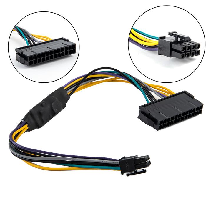 1pc ATX 24Pin Female To Motherboard 8Pin Male  For DELL Optiplex 3020