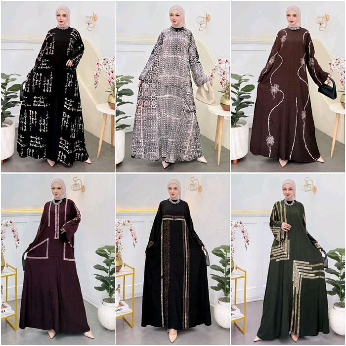 PROMO!! NEW COLLECTION || INAYAH GAMIS ABAYA || Twill Ori Cap Malaman || Zipper (resleting busui fri