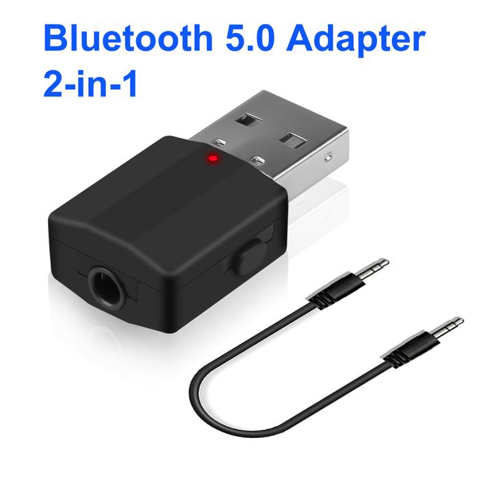 Wireless Bluetooth 5.0 Adapter Mini 3.5mm AUX Stereo Audio Transmitter Receiver For Car Music Blueto