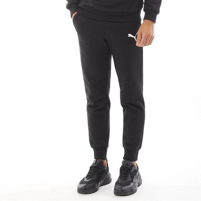 Celana Training Jogger Pria Puma Essential Logo FL CL Black- 68086151
