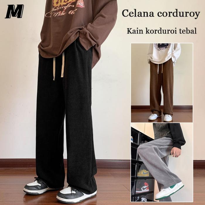 celana corduroy pria tebal jumbo celana korean style pria celana gombrong pria corduroy pants celana