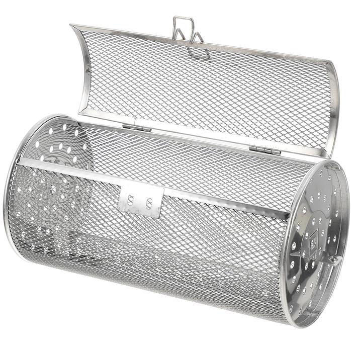 Basket Rotary Stainless Steel Cage Rotisserie Grill Roaster Grill