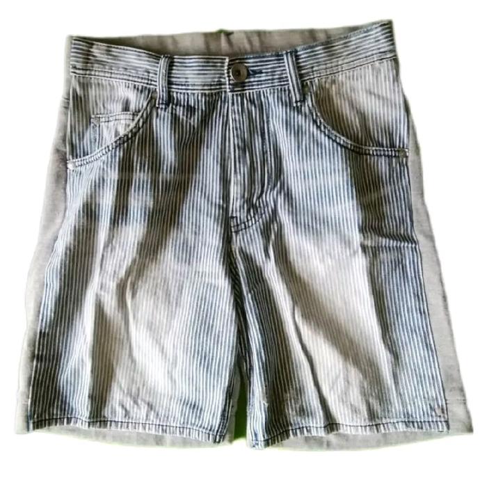 Rodeo Crowns Japanese Brand Reconstructed Hickory Stripe Sweat Shorts   Celana Pendek Bawahan Origin