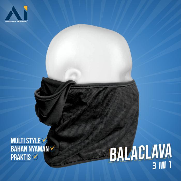 Balaclava 3 In 1 -Masker Pengendara motor 3 in 1 - Balaclava quick dry - Masker Motor - Pelindung Wa