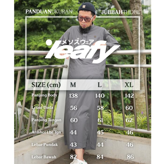 Jubah Gamis LEAFY DKT-001 Gamis Pria Lengan Panjang / Bahan Spun Premium / Jubah Pria Lengan Panjang