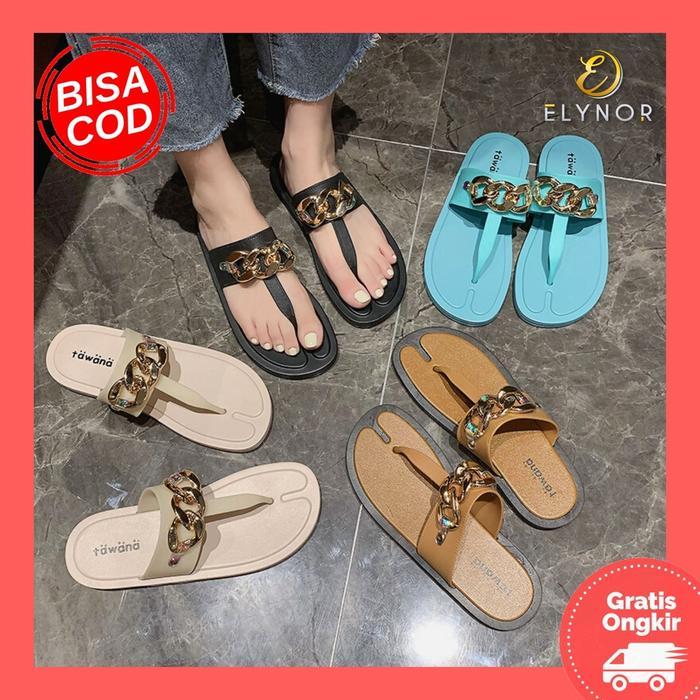 Sandal Tawana Jepit Rantai / Sendal Tawana Wanita *