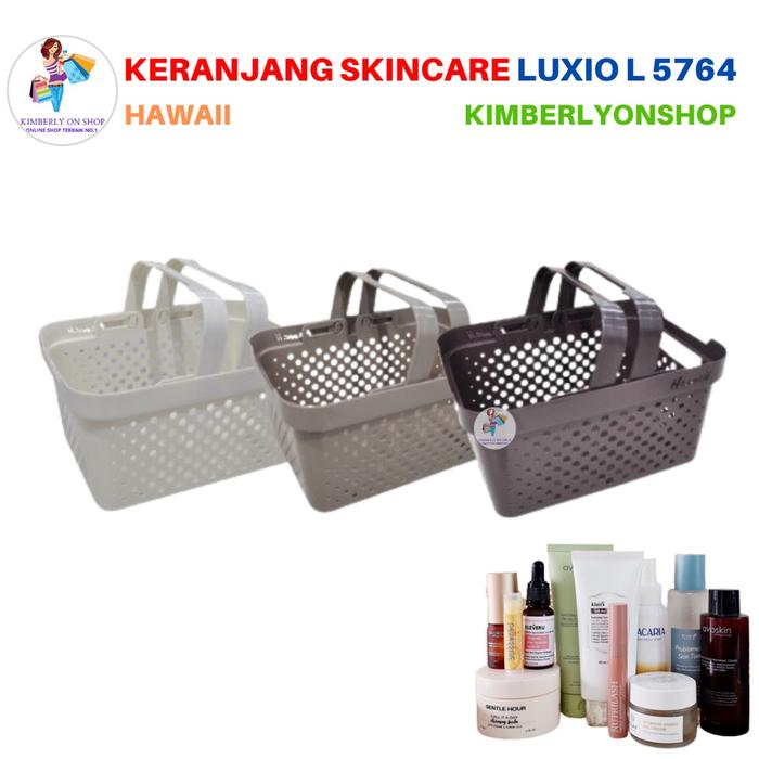 Keranjang Serbaguna Luxio L Keranjang Skincare Hawaii 5764