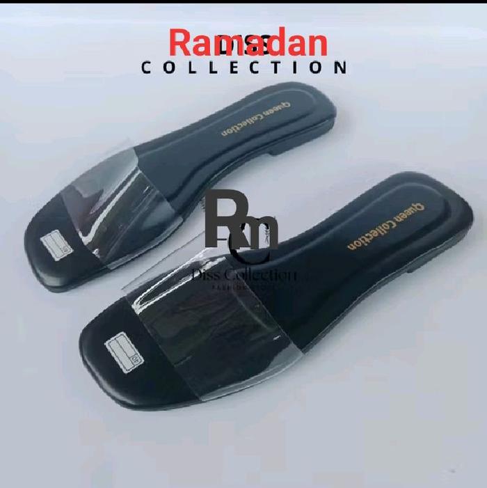 sandal teplek kokop mika transparan Wanita Sendal Cewek