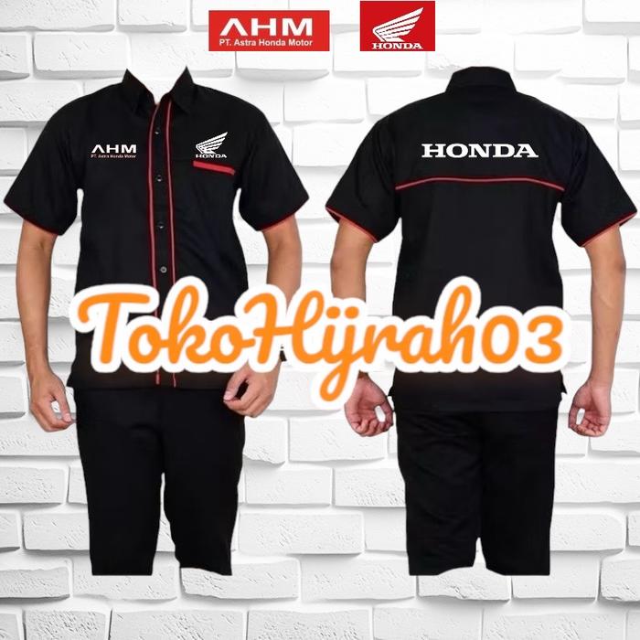 KEMEJA AHM HONDA KEMEJA KERJA AHM MOTOR KEMEJA HONDA AHM PT ASTRA HONDA MOTOR SERAGAM AHM HONDA SERA