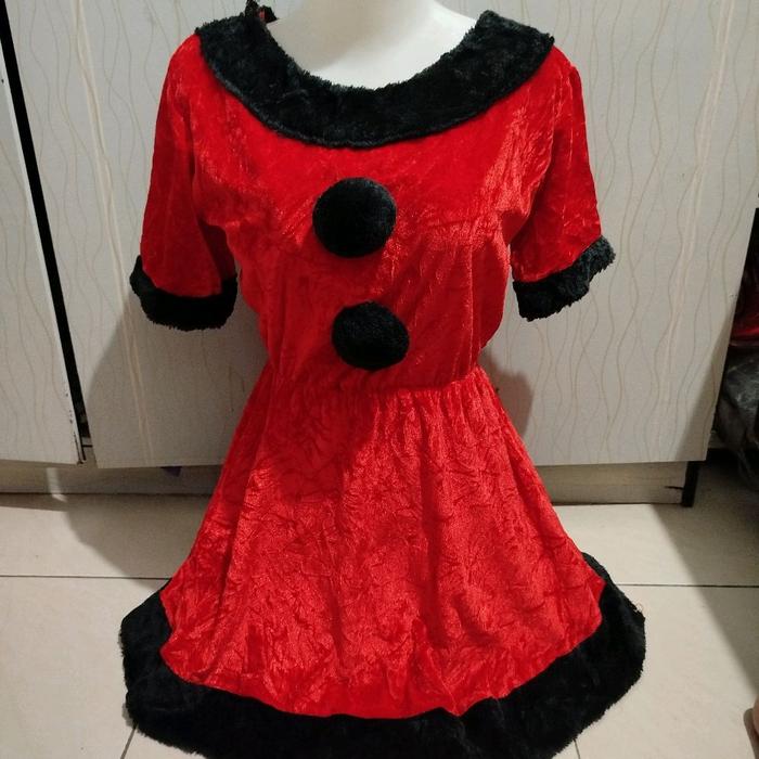 Dress Santa import produk second size M - L bagus cakep