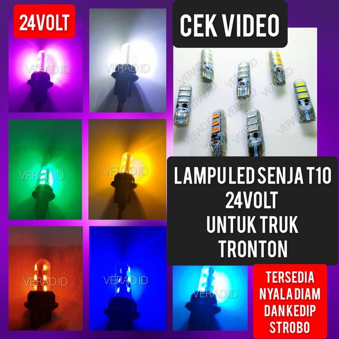 Ready Stok Lampu Led Senja T10 6Smd Kedip Flash Diam Variasi Truk Tronton 24Volt Store.Id