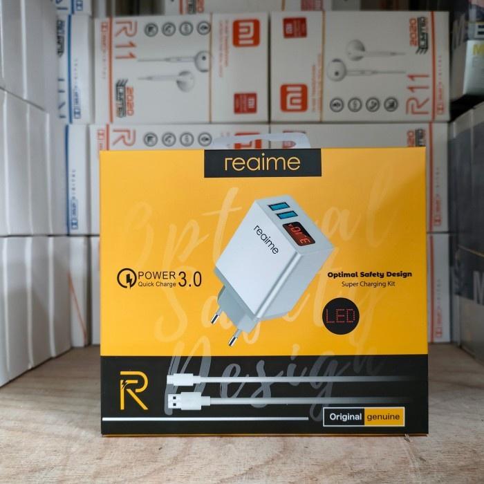 Travel Charger REALME Digital Indikator 2USB Micro Casan REALME 2USB