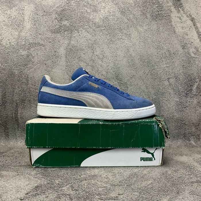 Sepatu Second Original Box Puma Suede Classic Olympian Blue White Size 40 insole 25,5 cm