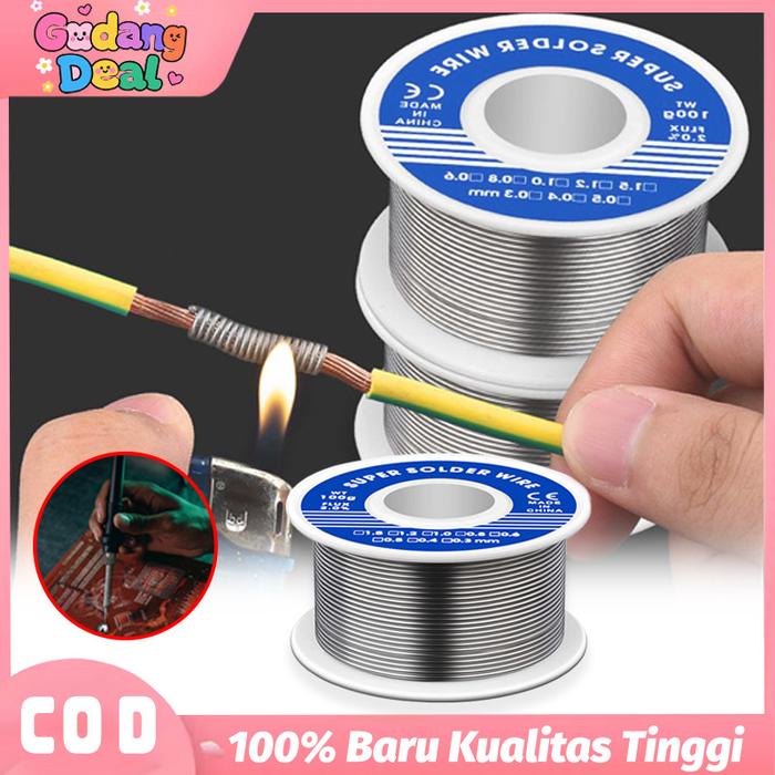 Kawat Timah Solder 0.8mm 100gram Timah Solder Wire Rosin Flux Solder Timah Solder Original