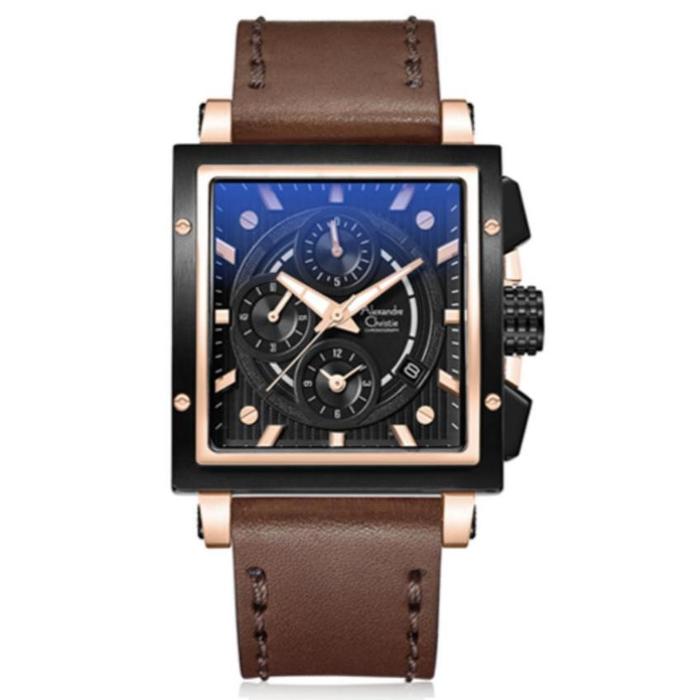ALEXANDRE CHRISTIE 6182 GC KULIT PRIA ORIGINAL GARANSI 1TAHUN Stainless Watches