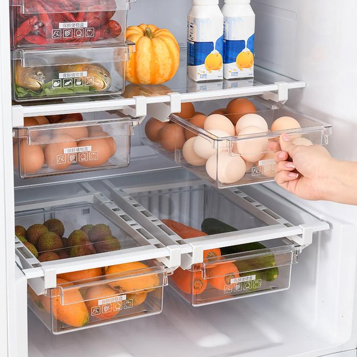Refrigerator Built-in Drawer Space Saving Plastic Household Container