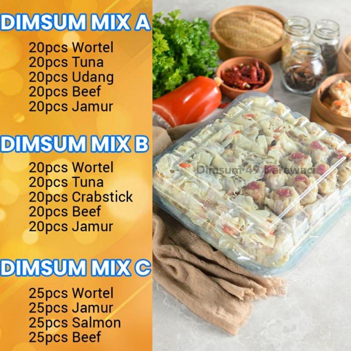 BOOM SALE (MIX B) DIMSUM 49 KARAWACI  PABRIK TERMURAH SEJABODETABEK (MINIMAL 100 PCS) FROZEN FOOD HA