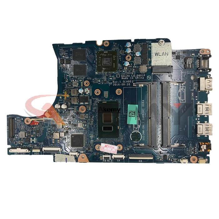 Akemy LA-D801P I3-6006U I5-7200U I7-7500U UNTUK Dell Inspiron 15 5567
