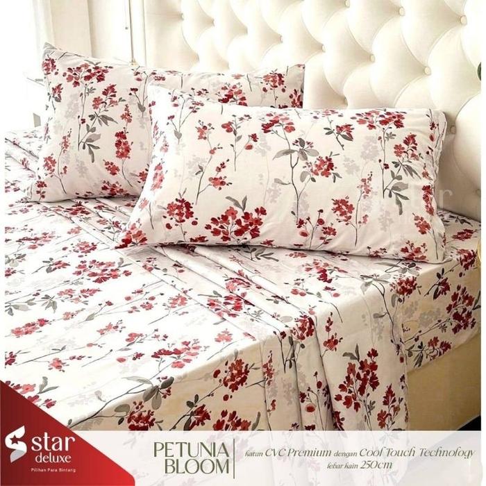 sprei set all size bahan katun cvc star