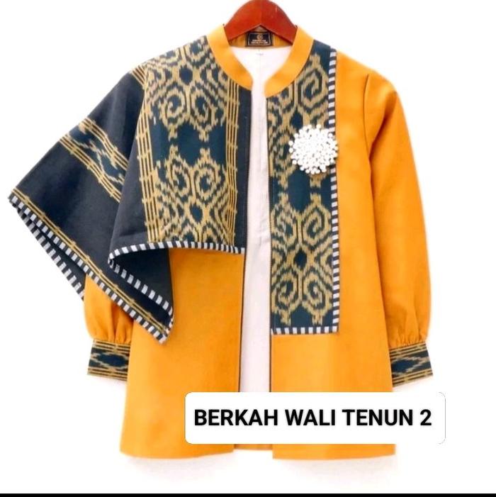 blus tenun Jepara mix toyobo dan lurik