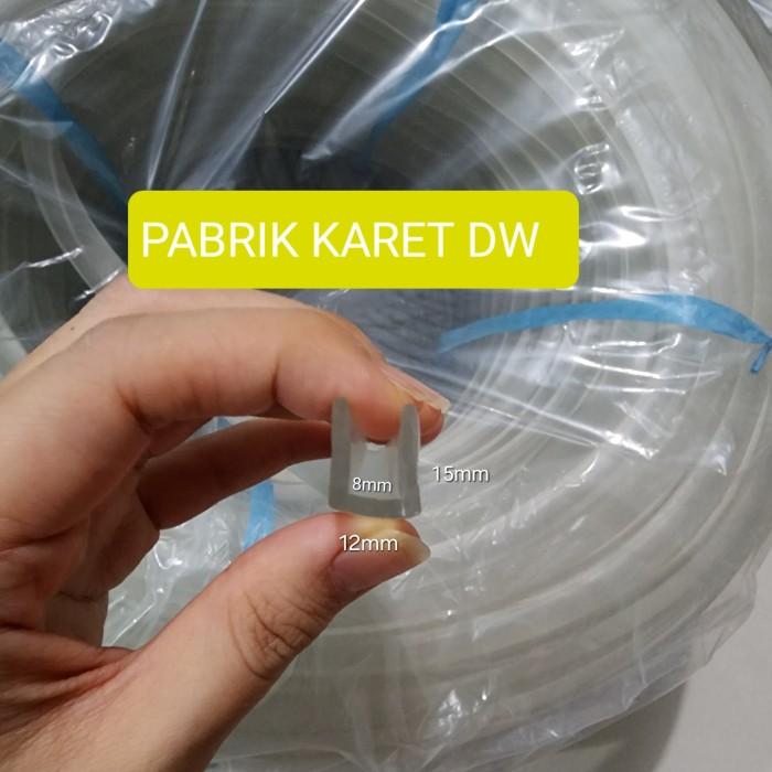 Karet Lis U Jepit Kaca 8 Mm List U Jepit Plat 8Mm Bening Transparan Termurah
