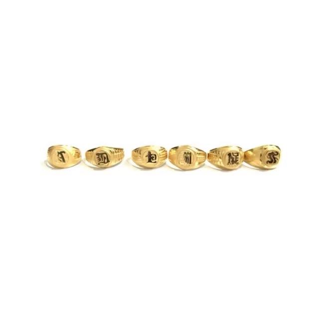 Cincin Anak Unisex Stempel Letter 1gr (Emas Asli Kadar 700)