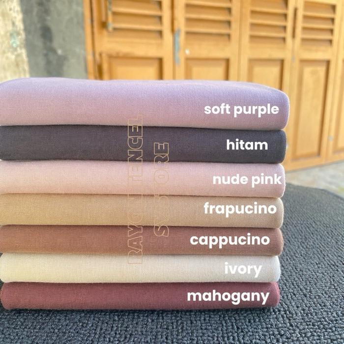 SY STORE IND Pashmina Rayon Tencel Muslim Jilbab Soft Purple Hitam Nude Pink Frapucino Biskuit