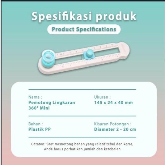 Merek Taiwan  Kw-Trio 13202 Atau 13204 Pemotong Kertas Bentuk Lingkaran 2 Cm S/D 24 Cm Alat Pemotong